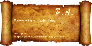 Pertnitz Adrián névjegykártya