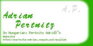 adrian pertnitz business card